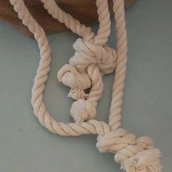 NWOT WITH LOVE FLORAL BLESSED HOBO BAG WITH ROPE HANDLES - Picture 3 of 11